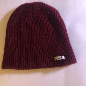 Neff beanie. Maroon colored.